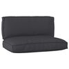 vidaXL Set de coussins de palette 2 pcs Noir Tissu Oxford