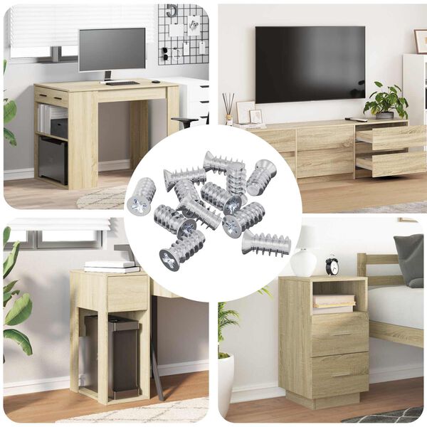 vidaXL Vis 12 pcs Argent&eacute; M6 x 12 mm Fer