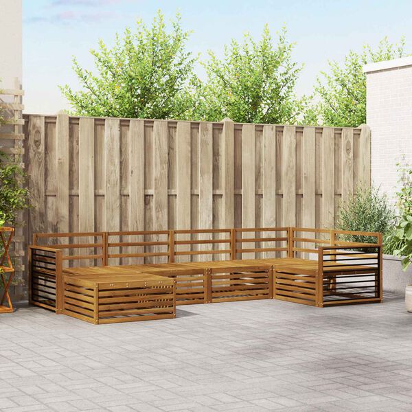 vidaXL Ensemble de canap&eacute;s d'ext&eacute;rieur 6 pcs Naturel