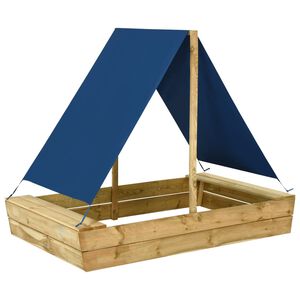 vidaXL Bac &agrave; sable avec toit 160x100x133 cm Bois de pin impr&eacute;gn&eacute;