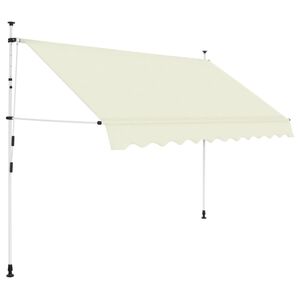 vidaXL Auvent manuel r&eacute;tractable 250 cm Cr&egrave;me