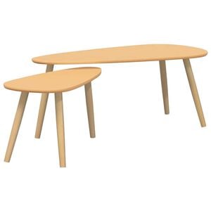 vidaXL Ensemble de tables basses 2 pcs Bois de pin massif Marron