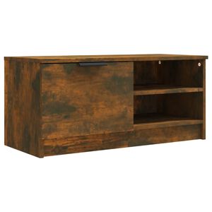 vidaXL Meuble TV Ch&ecirc;ne fum&eacute; 80x35x36,5 cm Bois d'ing&eacute;nierie