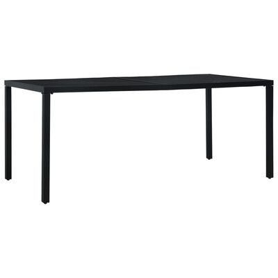 vidaXL Table de jardin Noir 180x83x72 cm Acier