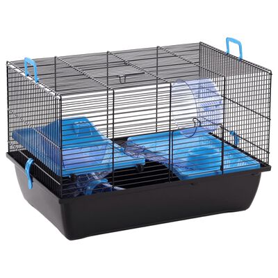 FLAMINGO Cage pour hamsters Jaro 2 50,5x33x32,5 cm Noir et bleu