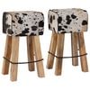 vidaXL Tabouret de bar 2 pc Noir et Blanc 44 x 33 x 74 cm