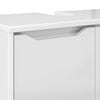 vidaXL Armoire de lavabo de salle de bain avec &eacute;tag&egrave;re Blanc brillant