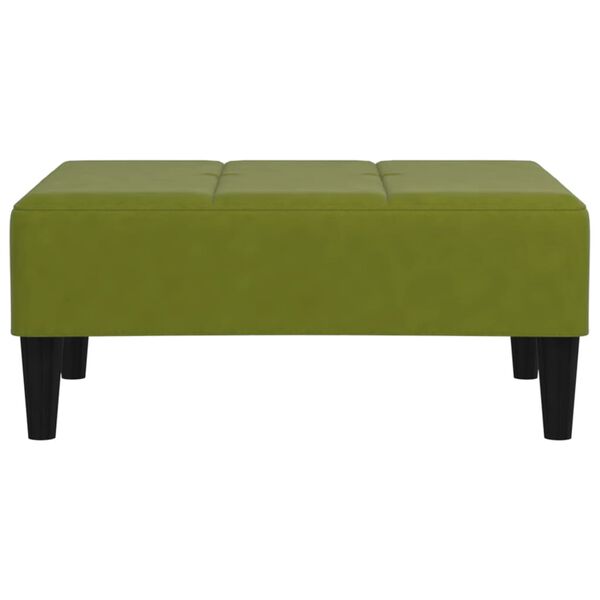 vidaXL Repose-pied Vert clair 78x56x32 cm Velours