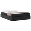 vidaXL Lit avec rangement et matelas avec matelas 2 pcs Noir Cuir