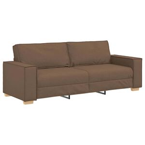 vidaXL Canap&eacute; 3 places Marron 180 cm Tissu