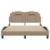 vidaXL Cadre de lit Viana sans matelas cappuccino 140x190 cm similicuir