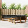 vidaXL Ensemble de canap&eacute;s d'ext&eacute;rieur 9 pcs Naturel et Anthracite