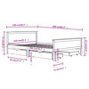 vidaXL Cadre de lit avec 4 tiroirs Bois de pin massif 140x200 cm