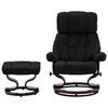 vidaXL Fauteuil inclinable et repose-pied Noir Similicuir bois courb&eacute;