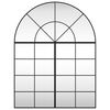 vidaXL Miroir mural noir 100x130 cm arche fer