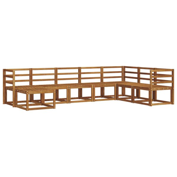 vidaXL Ensemble de canap&eacute;s d'ext&eacute;rieur 8 pcs Naturel et Anthracite