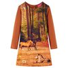 vidaXL Robe pour enfants &agrave; manches longues cognac 92
