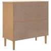 vidaXL Buffet SENJA aspect rotin marron 80x35x80 cm bois massif de pin