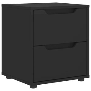 vidaXL Table de chevet VISNES noir 45x40x50 cm bois d'ing&eacute;nierie