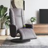 vidaXL Fauteuil inclinable de massage repose-pieds gris similicuir