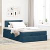vidaXL Cadre de lit ottoman avec matelas bleu fonc&eacute; 120x200 cm velours