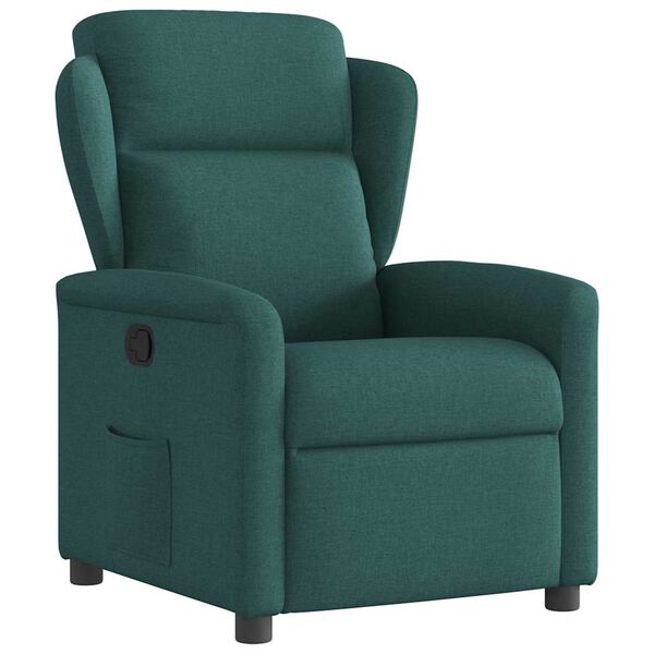 vidaXL Fauteuil inclinable Vert fonc&eacute; Tissu