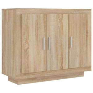 vidaXL Buffet Ch&ecirc;ne sonoma 92x35x75 cm Bois d'ing&eacute;nierie