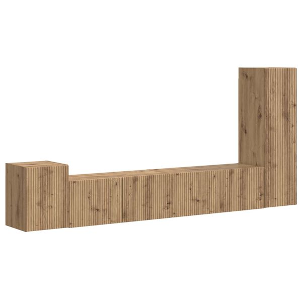 vidaXL Ensemble meuble TV 3 pcs Ch&ecirc;ne artisanal Bois d'ing&eacute;nierie