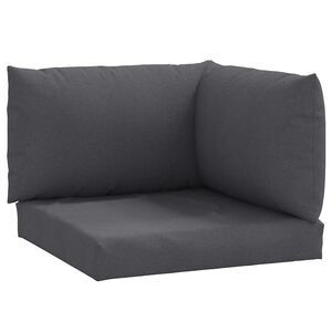 vidaXL Coussins de palette lot de 3 anthracite m&eacute;lang&eacute; tissu