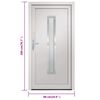 vidaXL Porte d'entr&eacute;e Blanc 88x200 cm PVC