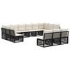vidaXL Ensemble de canap&eacute; de jardin 13 pcs Noir polyrotin