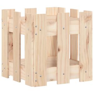 vidaXL Jardini&egrave;re avec design de cl&ocirc;ture 30x30x30 cm pin massif