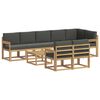 vidaXL Ensemble de canap&eacute;s d'ext&eacute;rieur 9 pc Blanc et anthracite