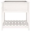 vidaXL Jardini&egrave;re avec &eacute;tag&egrave;re Blanc 82,5x82,5x81cm Bois massif de pin