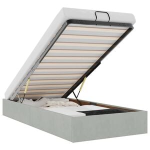 vidaXL Cadre de lit ottoman sans matelas gris clair 80x200 cm velours