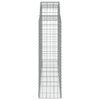 vidaXL Paniers à gabions arqués 18 pcs 200x50x140/160 cm Fer galvanisé