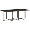 vidaXL Ensemble &agrave; manger de jardin et coussins 9 pcs marron poly rotin