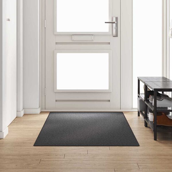 vidaXL Tapis Couloir Gris fonc&eacute; 100 x 250 cm 100% Polypropyl&egrave;ne