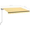 vidaXL Auvent automatique capteur de vent/LED 350x250cm Jaune et blanc