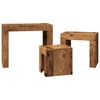 vidaXL Tables basses gigognes 3 pcs vieux bois bois d'ingénierie