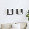 vidaXL &Eacute;tag&egrave;res cube murales 2 pcs Gris 26x15x26 cm