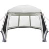 vidaXL Tente piscine toit amovible parois maille gris 512x458 cm