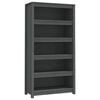 vidaXL Biblioth&egrave;que Gris 80x35x154 cm Bois de pin massif
