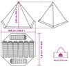 vidaXL Tente familiale tipi 8 personnes tissu occultant imperméable