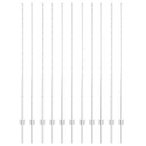 vidaXL Poteau de cl&ocirc;ture. 11 pcs Argent&eacute; 150 cm Acier