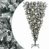 vidaXL Arbre de No&euml;l artificiel &agrave; branches articul&eacute;es &agrave; l'envers