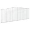 vidaXL Panier de gabions arqu&eacute; 400x30x140/160 cm Fer galvanis&eacute;