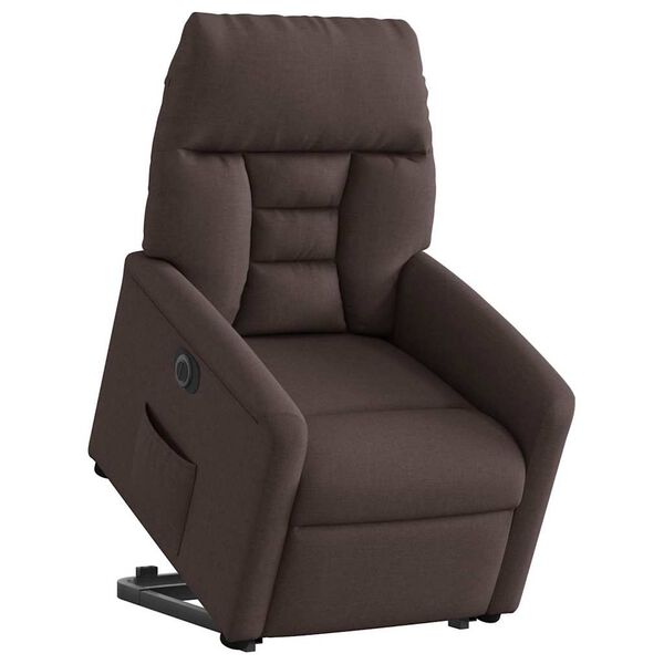 vidaXL Fauteuil inclinable électrique marron foncé tissu