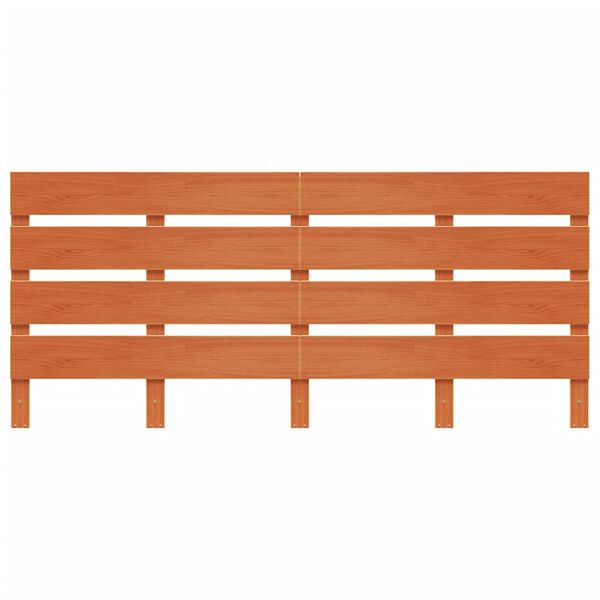 vidaXL T&ecirc;te de lit cire marron 135 cm bois massif de pin