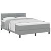 vidaXL Lit boxspring avec matelas Gris clair 140 x 200 cm tissu